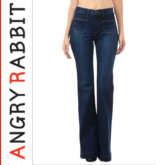 angry rabbit flare jeans